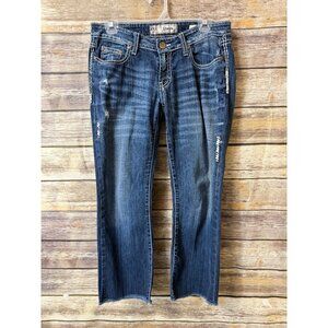 BKE Denim‎ Starlite Cropped Distressed Jeans Size 29 Buckle Low Rise